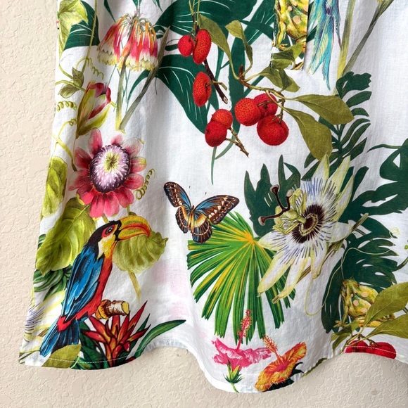 J. Crew Flutter Sleeve Novelty Print Popover Top Ratti Into the Wild - Picture 6 of 13